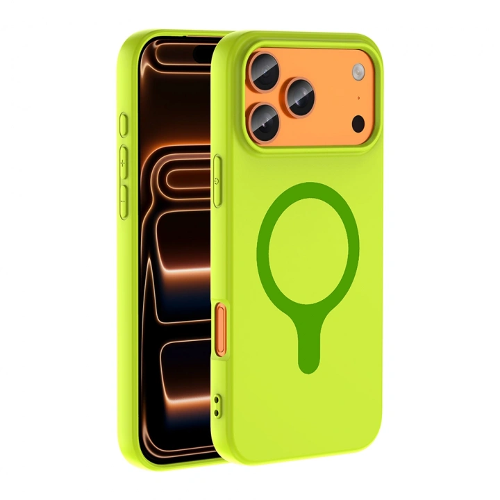 Apple iPhone 18 Pro Max Kılıf M-Safe Şarj Özellikli Redclick Aris Silikon Kapak