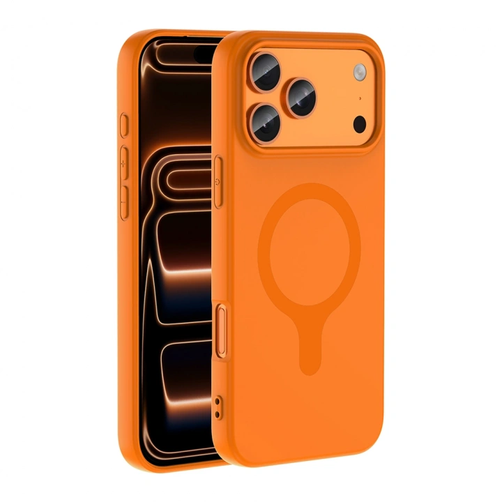 Apple iPhone 18 Pro Max Kılıf M-Safe Şarj Özellikli Redclick Aris Silikon Kapak