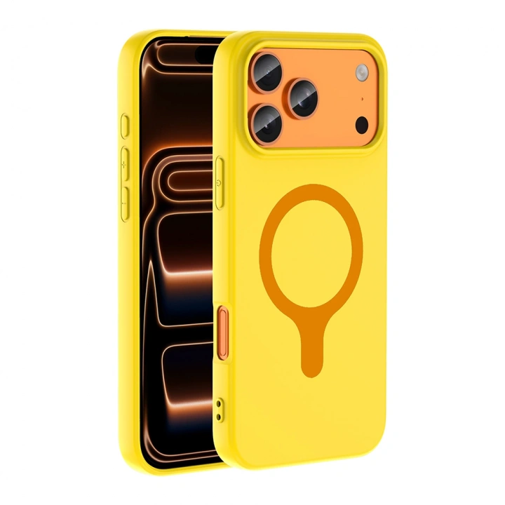Apple iPhone 18 Pro Max Kılıf M-Safe Şarj Özellikli Redclick Aris Silikon Kapak