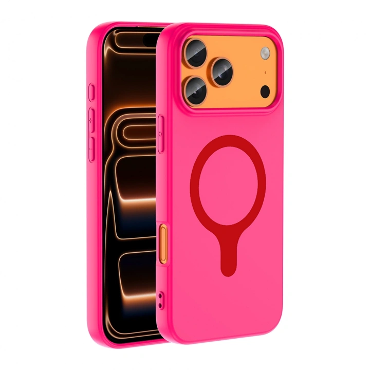 Apple iPhone 18 Pro Max Kılıf M-Safe Şarj Özellikli Redclick Aris Silikon Kapak