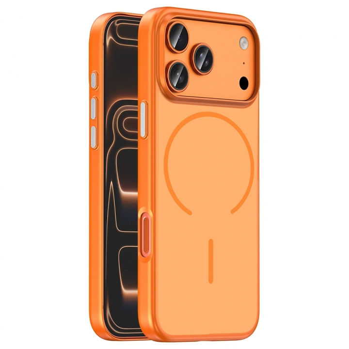 Apple iPhone 18 Pro Max Kılıf M-Safe Şarj Özellikli Redclick Lora PC Kapak