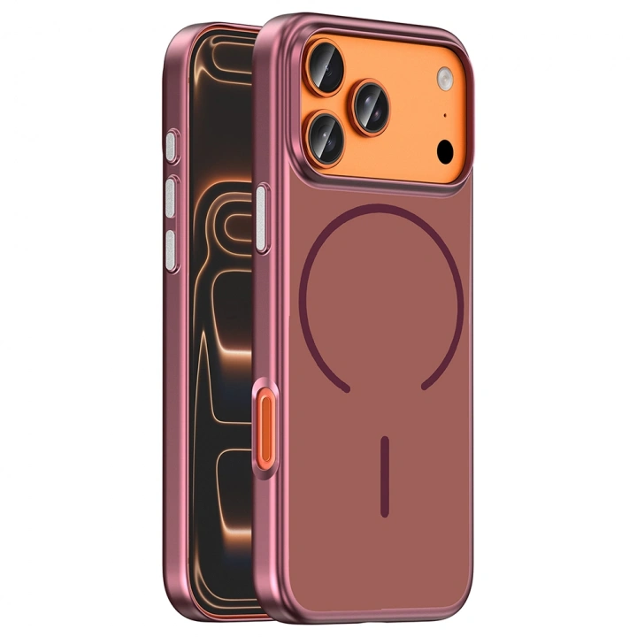 Apple iPhone 18 Pro Max Kılıf M-Safe Şarj Özellikli Redclick Lora PC Kapak