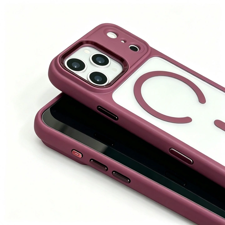 Apple iPhone 18 Pro Max Kılıf Wireless Şarj Özellikli Redclick Krom M-safe Silikon Kapak