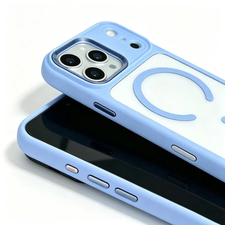 Apple iPhone 18 Pro Max Kılıf Wireless Şarj Özellikli Redclick Krom M-safe Silikon Kapak
