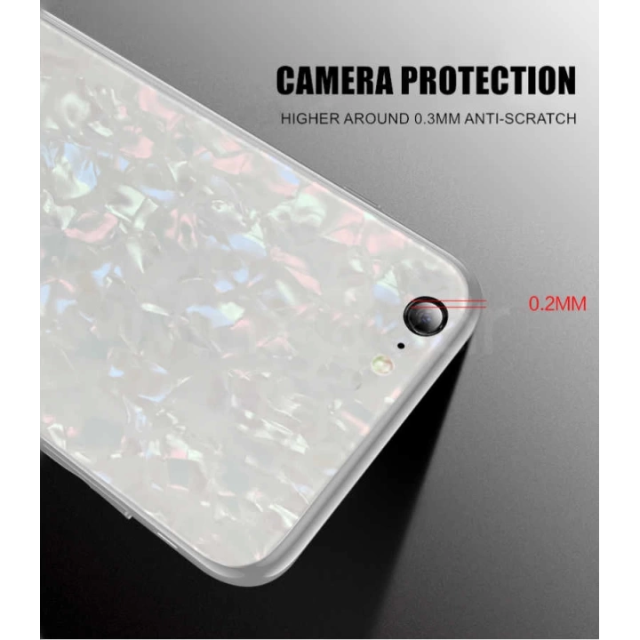 Apple İphone 8 Kılıf Redclick Marbel Cam Silikon