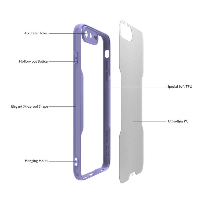 Apple İphone 8 Plus Kılıf Redclick Parfe Kapak