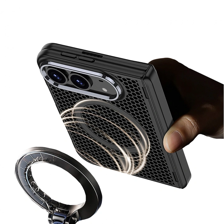 Apple iPhone Duo Kılıf M-safe Şarj Özellikli Redclick Kıpta KPT-15 Sert PC Kapak
