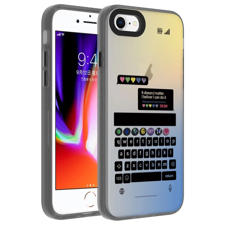 Apple iPhone SE 2022 Kılıf Desenli Redclick Dragon Sert Kapak