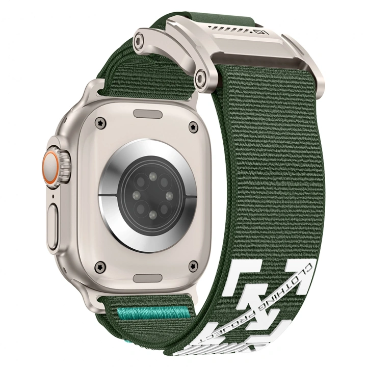 Apple Watch 10 46mm Redclick KRD-154 Naylon Kumaş Hasır Örgülü Kordon