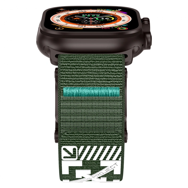 Apple Watch 10 46mm Redclick KRD-154 Naylon Kumaş Hasır Örgülü Kordon