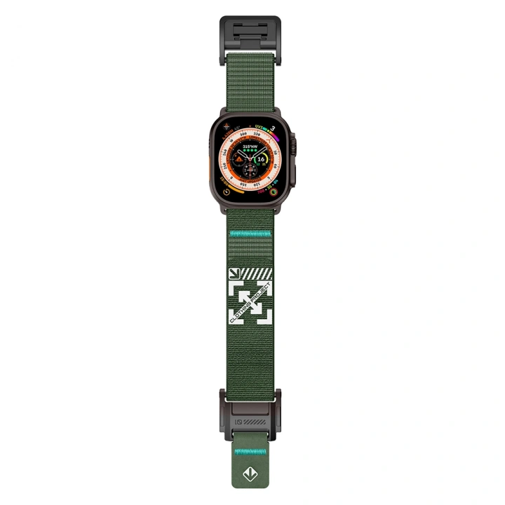 Apple Watch 10 46mm Redclick KRD-154 Naylon Kumaş Hasır Örgülü Kordon