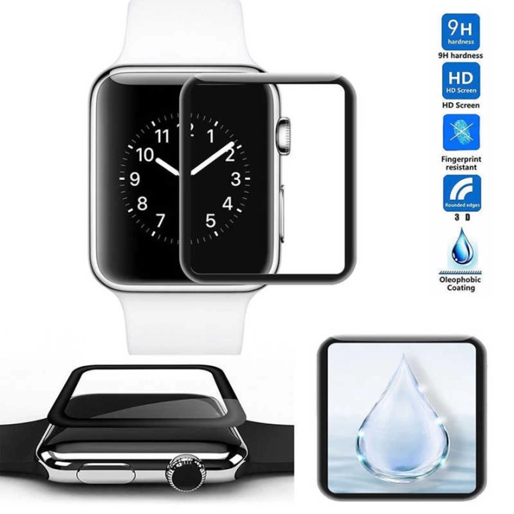 Apple Watch 38mm Redclick Kenarları Metal Cam Ekran Koruyucu