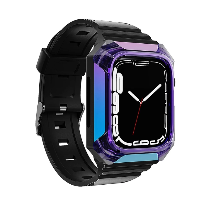Apple Watch 40mm Redclick KRD-88 Sert PC Kasa Koruyuculu Silikon Kordon