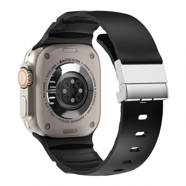 Apple Watch 42mm Redclick KRD-145 Metal Tokalı Silikon Kordon