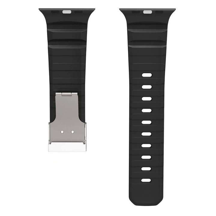 Apple Watch 42mm Redclick KRD-145 Metal Tokalı Silikon Kordon