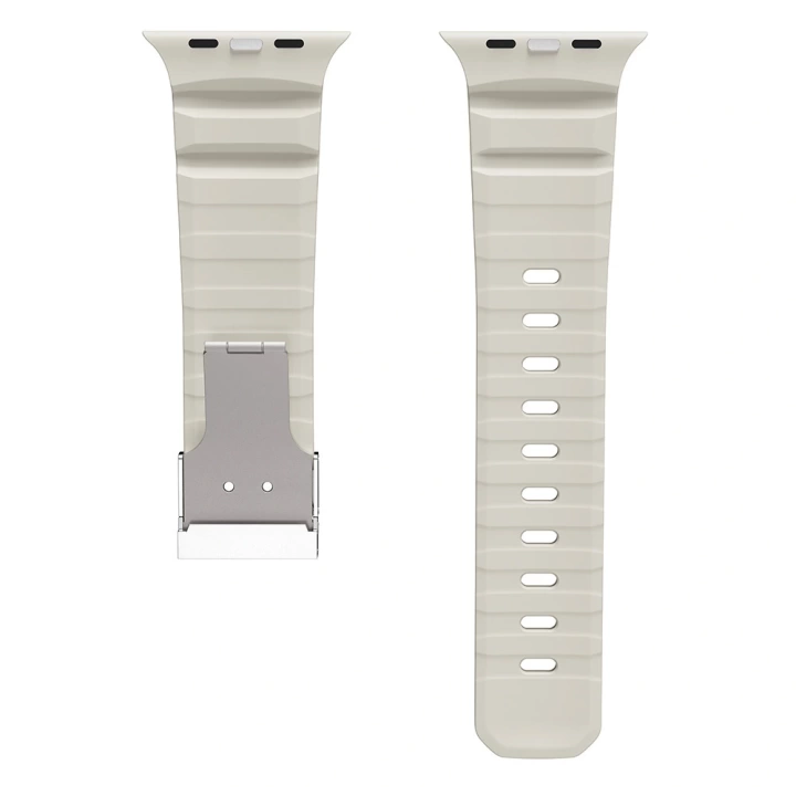 Apple Watch 42mm Redclick KRD-145 Metal Tokalı Silikon Kordon