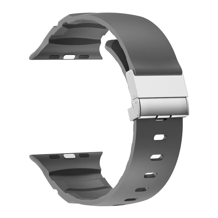 Apple Watch 42mm Redclick KRD-145 Metal Tokalı Silikon Kordon