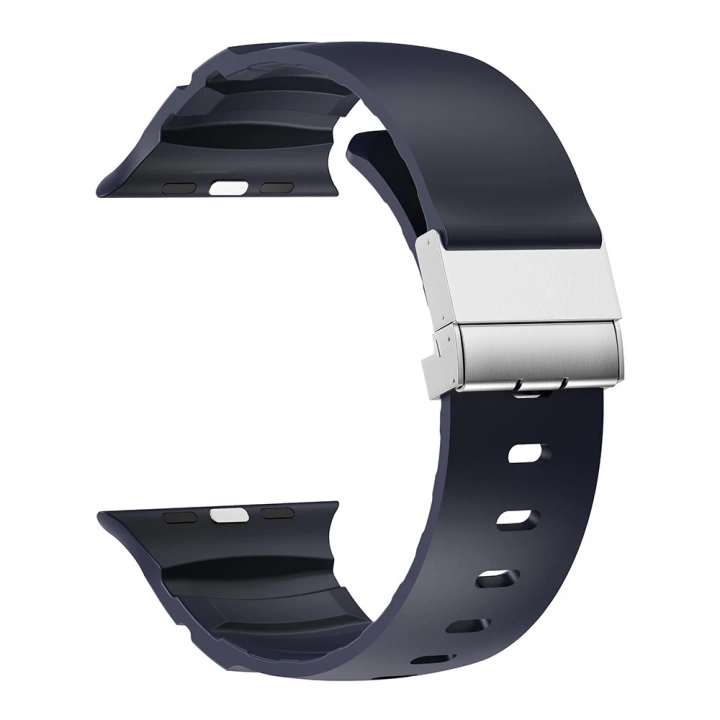 Apple Watch 42mm Redclick KRD-145 Metal Tokalı Silikon Kordon