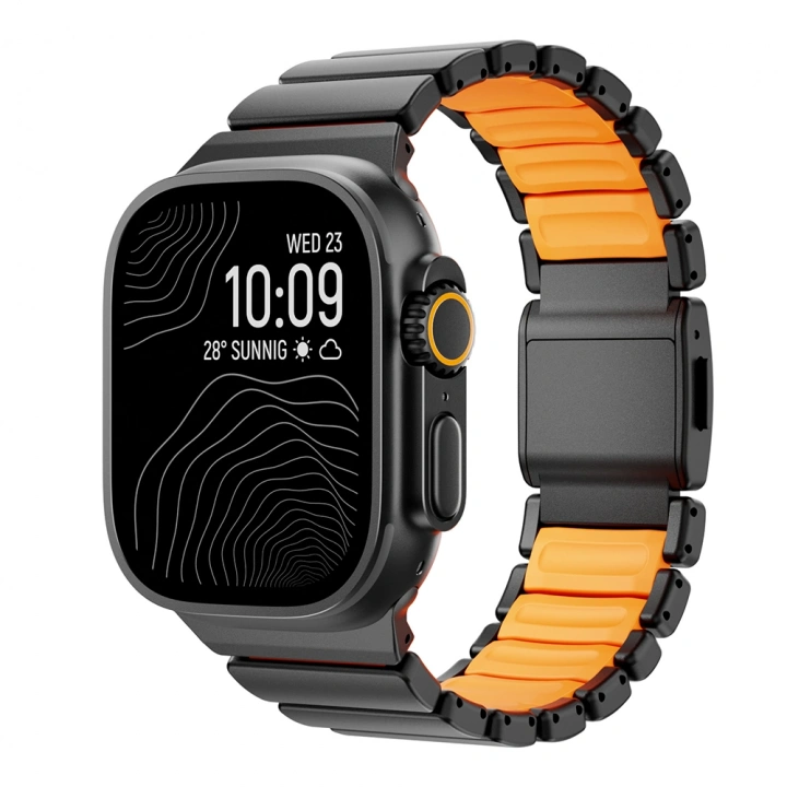 Apple Watch 44mm Redclick KRD-152 Titanyum Silikon Kordon