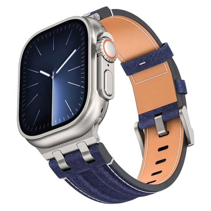 Apple Watch 44mm Redclick KRD-153 Kot Kumaş Tasarımlı Kordon