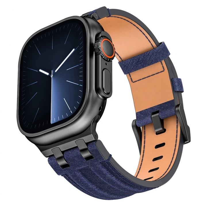Apple Watch 44mm Redclick KRD-153 Kot Kumaş Tasarımlı Kordon