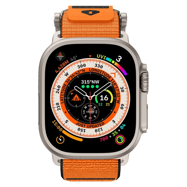 Apple Watch 44mm Redclick KRD-154 Naylon Kumaş Hasır Örgülü Kordon