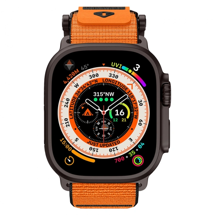 Apple Watch 44mm Redclick KRD-154 Naylon Kumaş Hasır Örgülü Kordon