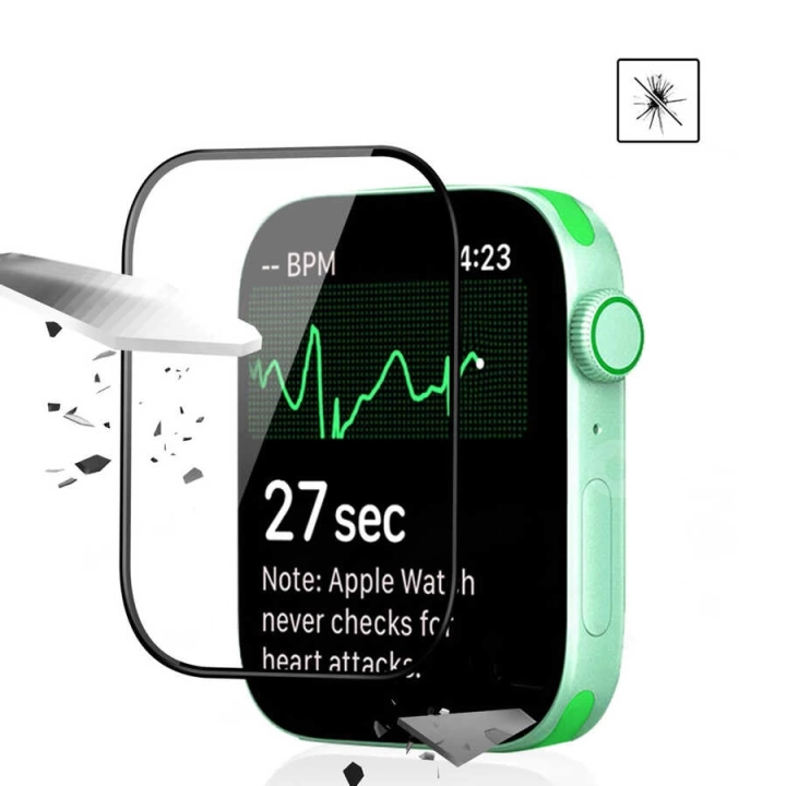 Apple Watch 44mm Redclick Pmma Silikon Body Saat Ekran Koruyucu