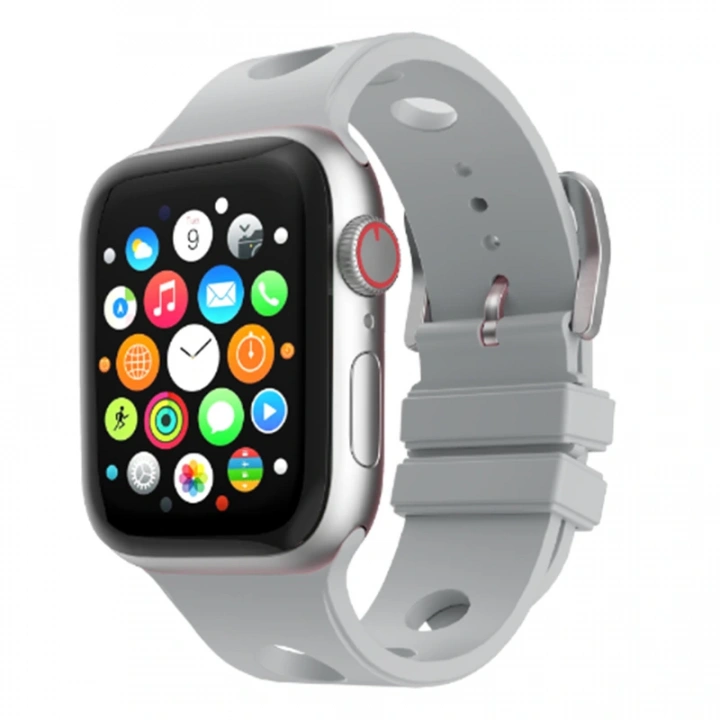 Apple Watch 7 45mm Delikli Tasarım Redclick KRD-147 Silikon Kordon