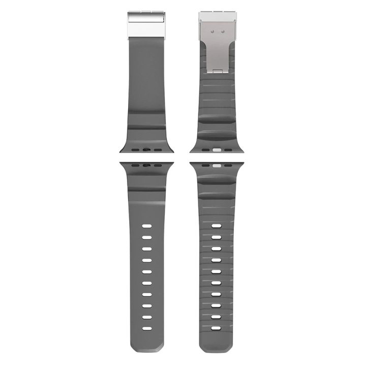 Apple Watch 7 45mm Redclick KRD-145 Metal Tokalı Silikon Kordon