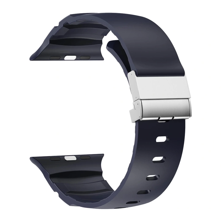 Apple Watch 7 45mm Redclick KRD-145 Metal Tokalı Silikon Kordon