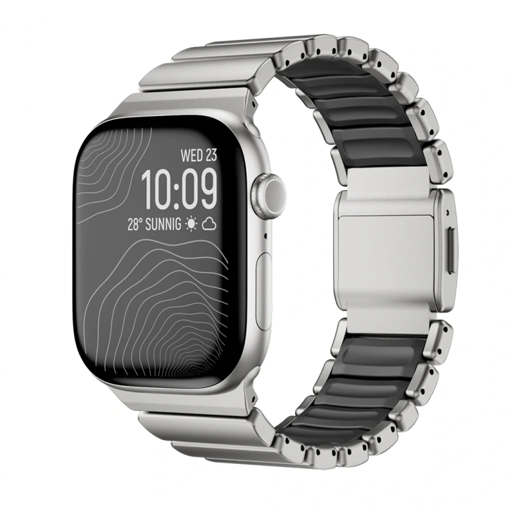 Apple Watch 7 45mm Redclick KRD-149 Titanyum Silikon Kordon