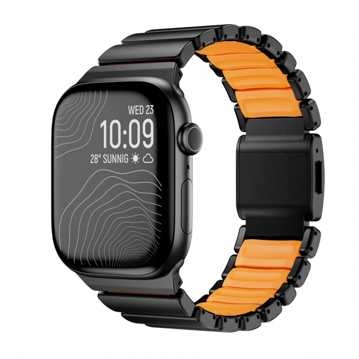Apple Watch 7 45mm Redclick KRD-149 Titanyum Silikon Kordon