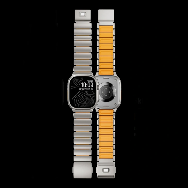 Apple Watch 7 45mm Redclick KRD-149 Titanyum Silikon Kordon
