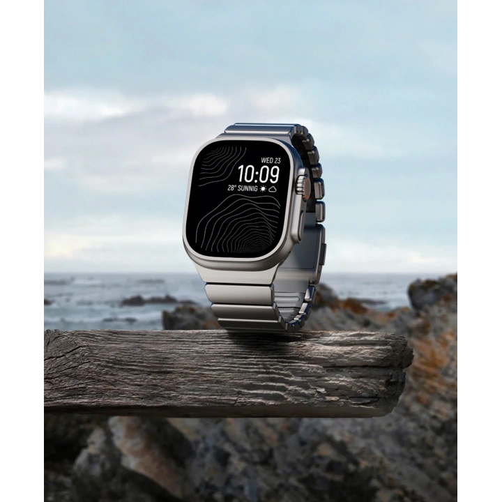 Apple Watch 7 45mm Redclick KRD-149 Titanyum Silikon Kordon
