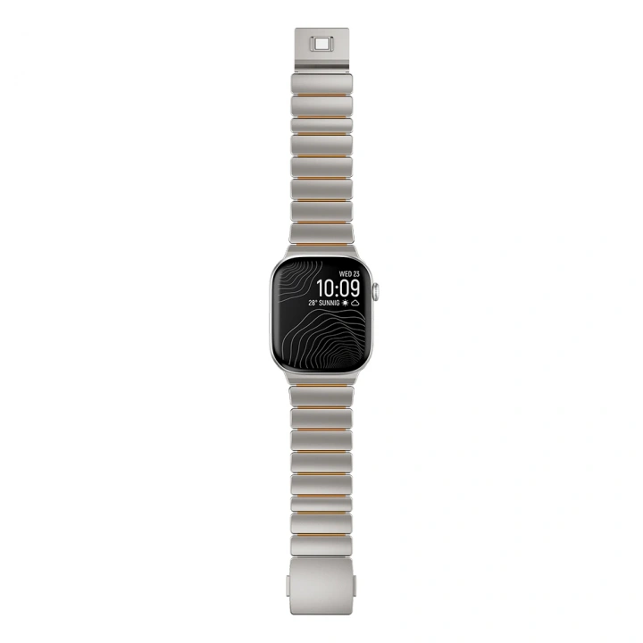 Apple Watch 7 45mm Redclick KRD-149 Titanyum Silikon Kordon