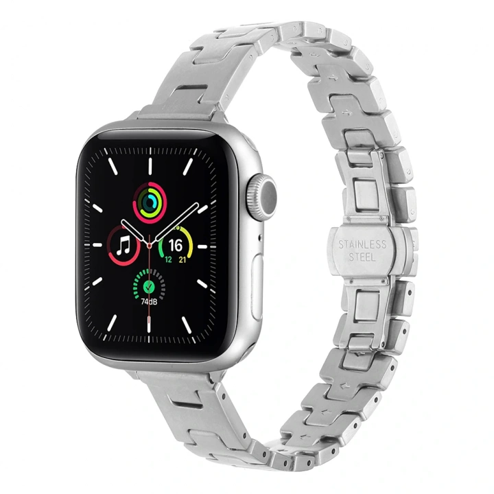 Apple Watch 7 45mm Redclick KRD-150 Metal Kordon Strap Kayış