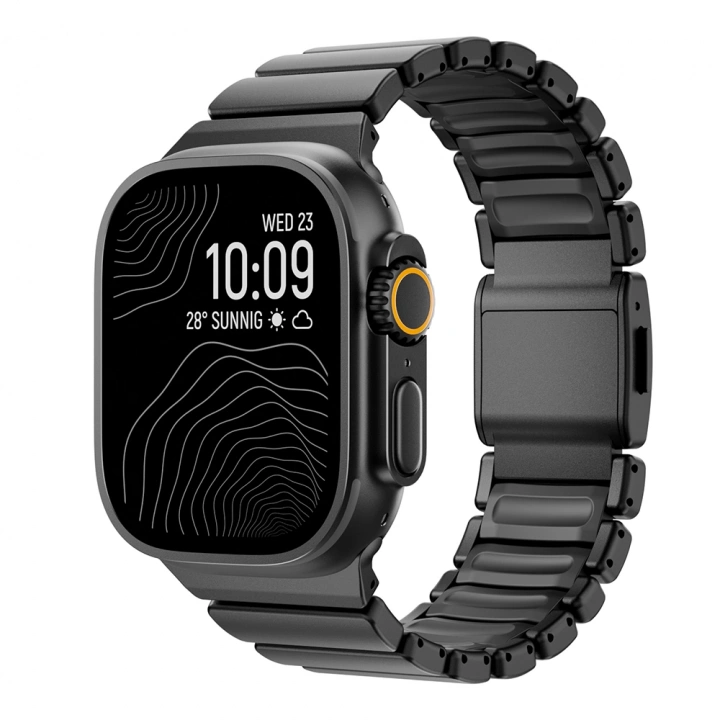 Apple Watch 7 45mm Redclick KRD-152 Titanyum Silikon Kordon