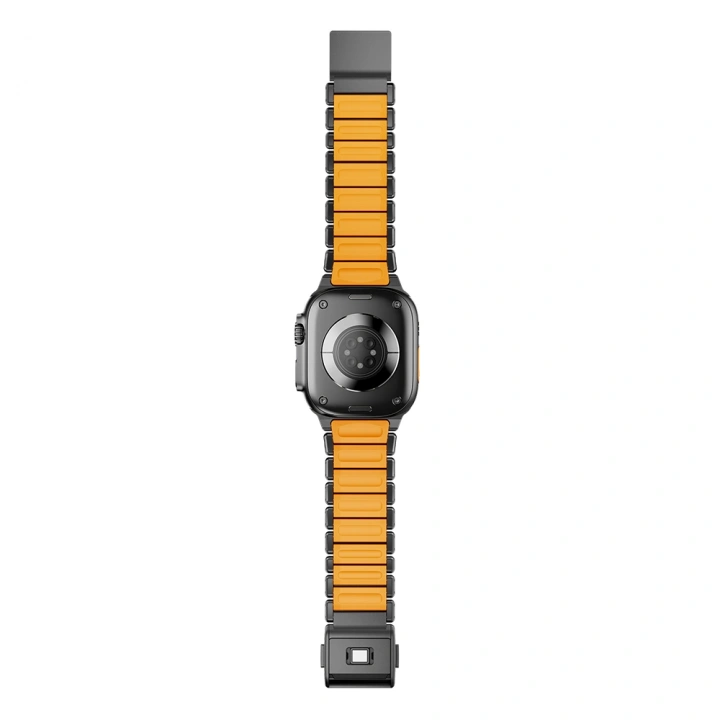Apple Watch 7 45mm Redclick KRD-152 Titanyum Silikon Kordon