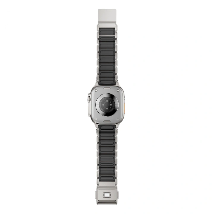 Apple Watch 7 45mm Redclick KRD-152 Titanyum Silikon Kordon