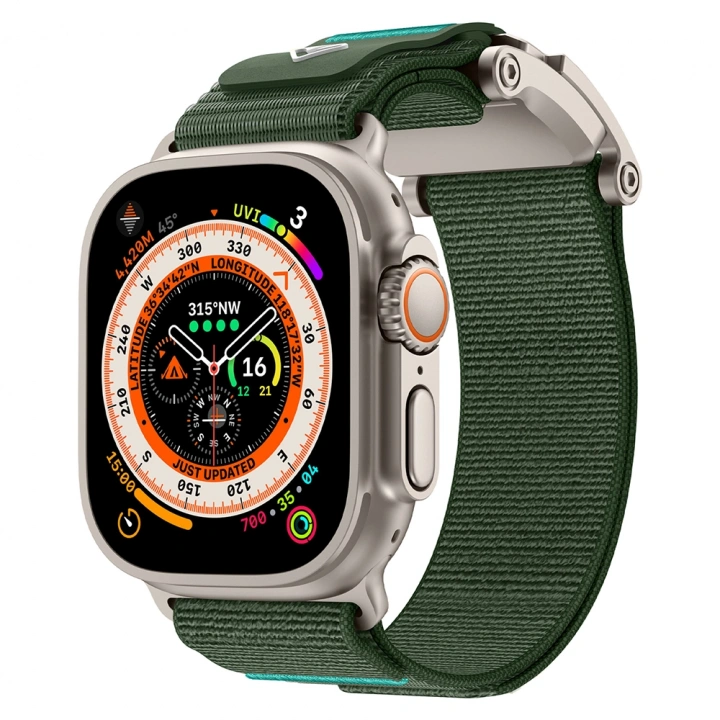 Apple Watch 7 45mm Redclick KRD-154 Naylon Kumaş Hasır Örgülü Kordon