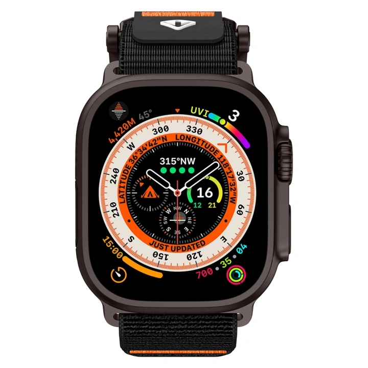 Apple Watch 7 45mm Redclick KRD-154 Naylon Kumaş Hasır Örgülü Kordon
