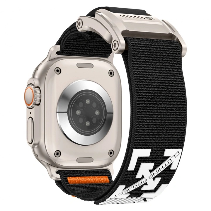 Apple Watch 7 45mm Redclick KRD-154 Naylon Kumaş Hasır Örgülü Kordon