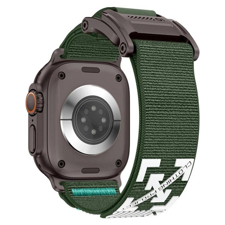 Apple Watch 7 45mm Redclick KRD-154 Naylon Kumaş Hasır Örgülü Kordon