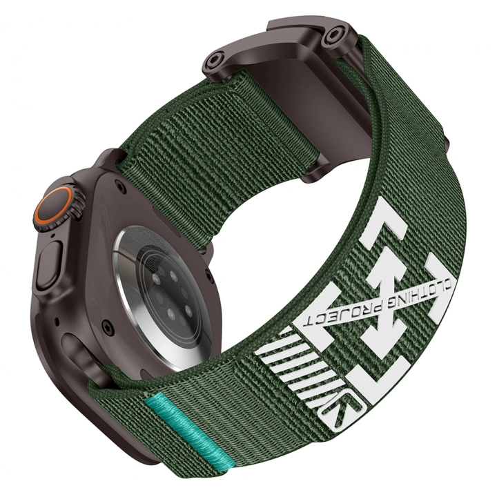 Apple Watch 7 45mm Redclick KRD-154 Naylon Kumaş Hasır Örgülü Kordon