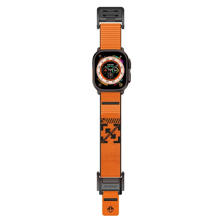 Apple Watch 7 45mm Redclick KRD-154 Naylon Kumaş Hasır Örgülü Kordon