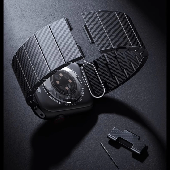 Apple Watch 7 45mm Redclick KRD-90 600D Karbon Fiber Kordon