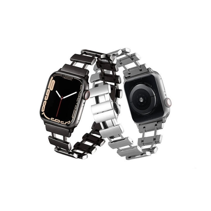 Apple Watch 7 8 42 44 45mm Redclick KRD-96 Metal Şerit Kordon