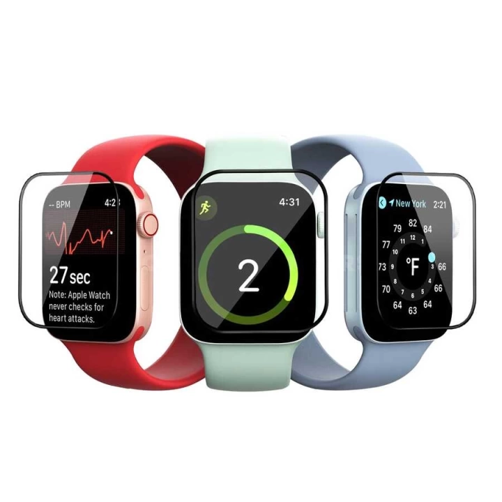 Apple Watch 7 45mm Redclick Pmma Pet Saat Ekran Koruyucu