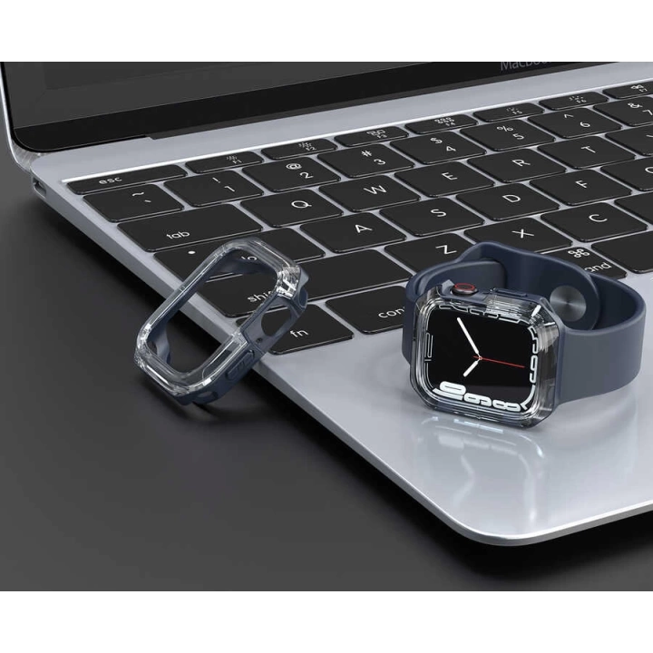 Apple Watch 7 45mm Redclick Watch Gard 08 Sert Pc + Silikon Koruyucu